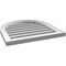 Ekena Millwork Round Top Surface Mount PVC Gable Vent: Functional, w/ 2"W x 1-1/2"P Brickmould Frame, 22"W x 22"H GVPRT22X2202SF - alternate 2